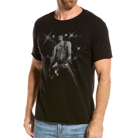 John Varvatos Star USA Men's Dee Dee Ramone Performance Graphic T-Shirt Black - Picture 2 of 6